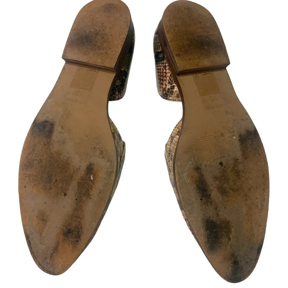Madewell The Marisa D’Orsay Flat In Snake Embossed Leather size 10 - Picture 4 of 8